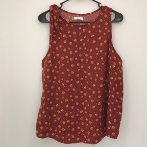 14th and Union Floral Sleeveless Top
